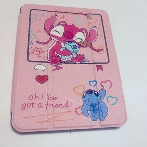 Samsung s6 lite tablet case lilo and Stitch Pink Tablet Case with Cartoon Design